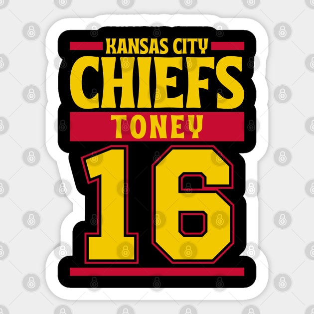 Kansas City Chiefs Toney 16 American Football Team Sticker by Astronaut.co